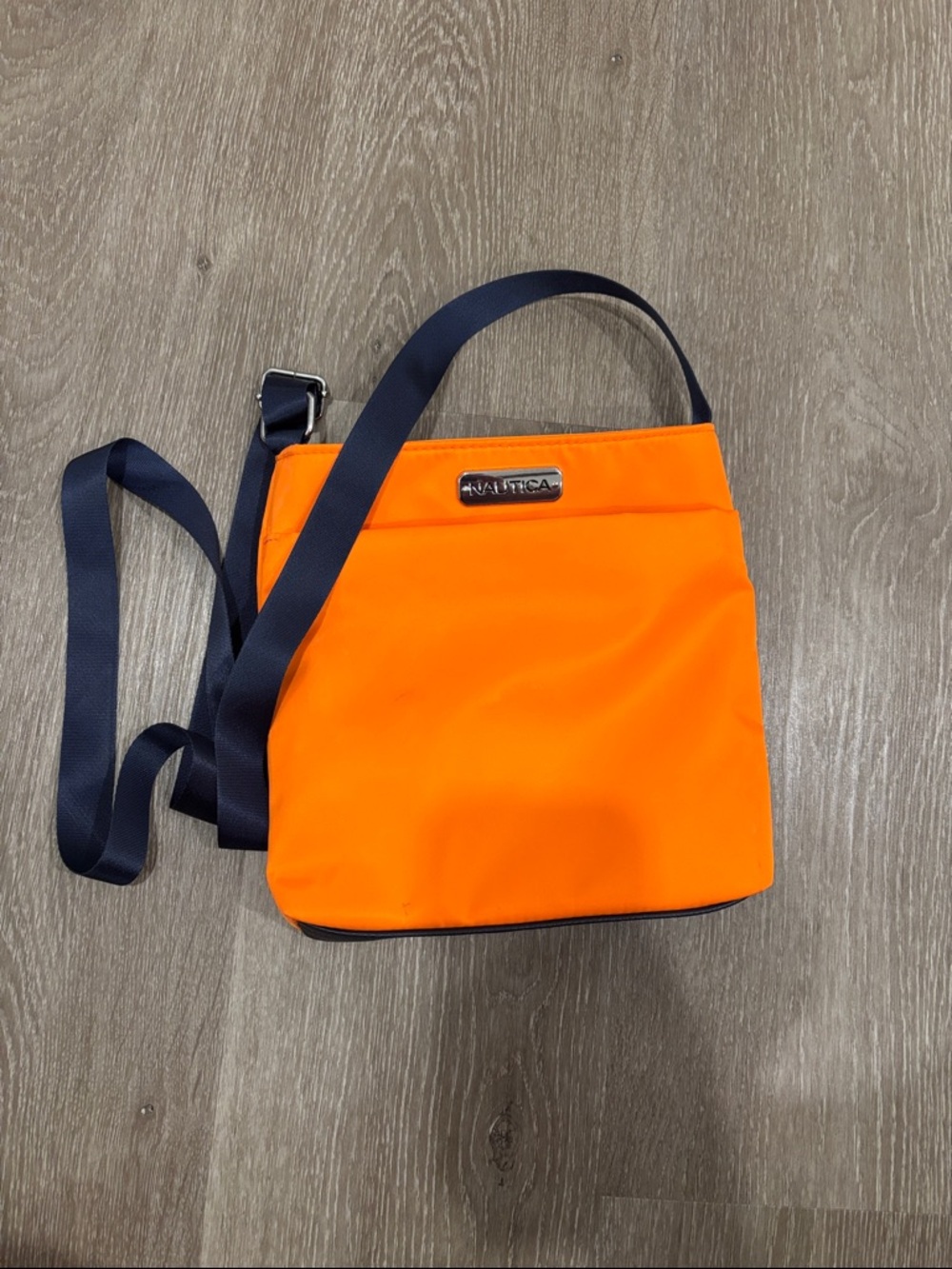 Nautica Orange Crossbody with Navy Strap